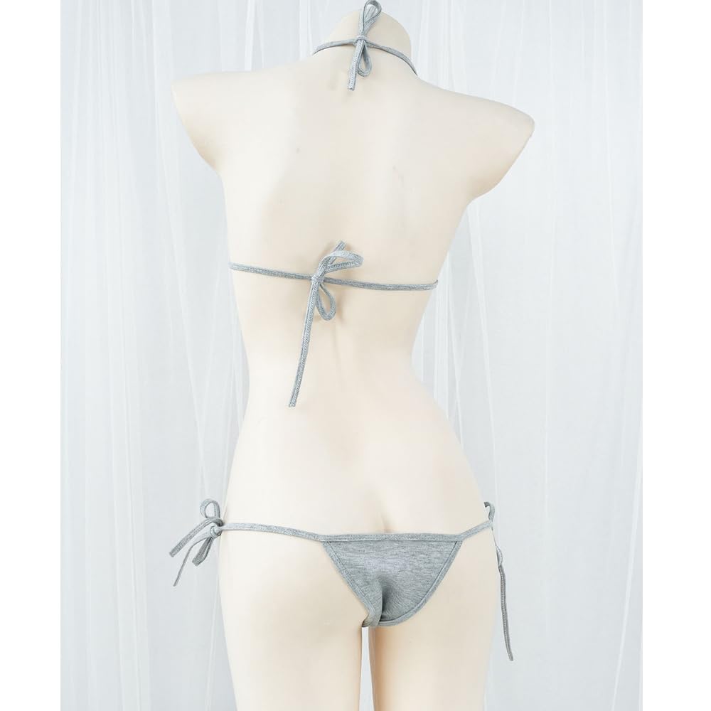 Women's sexy cosplay tight fitting anime cute jumpsuit anime Japanese cute lingerie with hat anchor performance suit: Grey