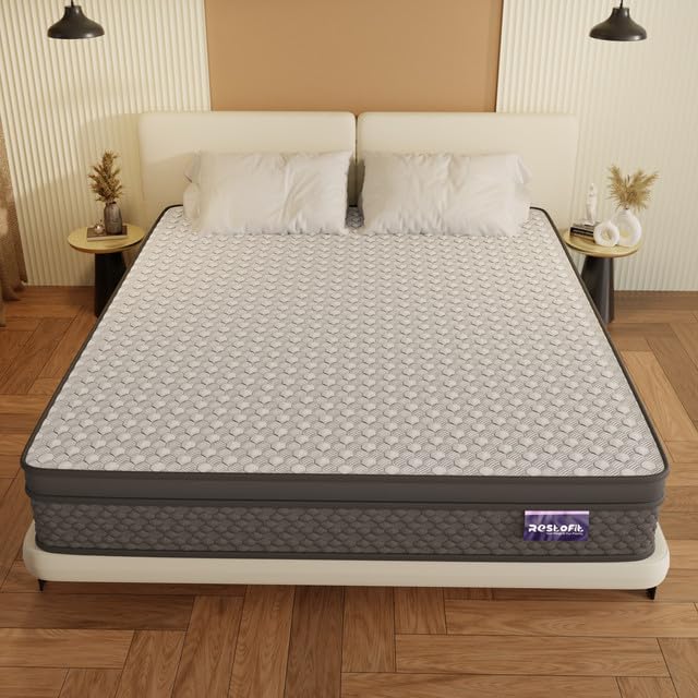 Image of RESTOFIT Premium Euro Top 6 Inch King Mattress (84x72x6) | Orthopedic Memory Foam with NextGen Cool-Tech for Spine Support & Pressure Relief | Breathable Viscose Cotton Fabric | 11-Year Warranty