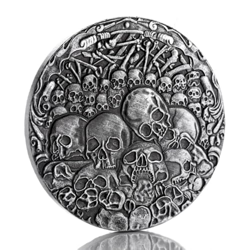 REZAJDUIE Moneda Conmemorativa, trébol de Cuatro Hojas bañado en Plata de la Suerte, Buena Suerte y Felicidad, Regalos de Monedas de Recuerdo