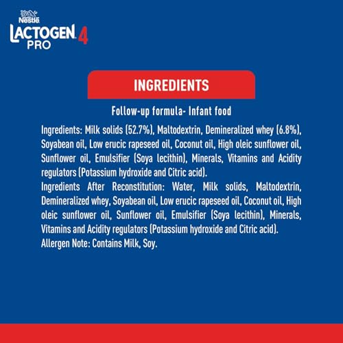 Image of Lactogen Pro 4, Follow-Up Formula with Iron, Whey Protein and Omega 3, After 18 Months Up to 24 Months, Bag-in-Box Pack, 1.2 kg (3 Units*400g) (Pack of 2)