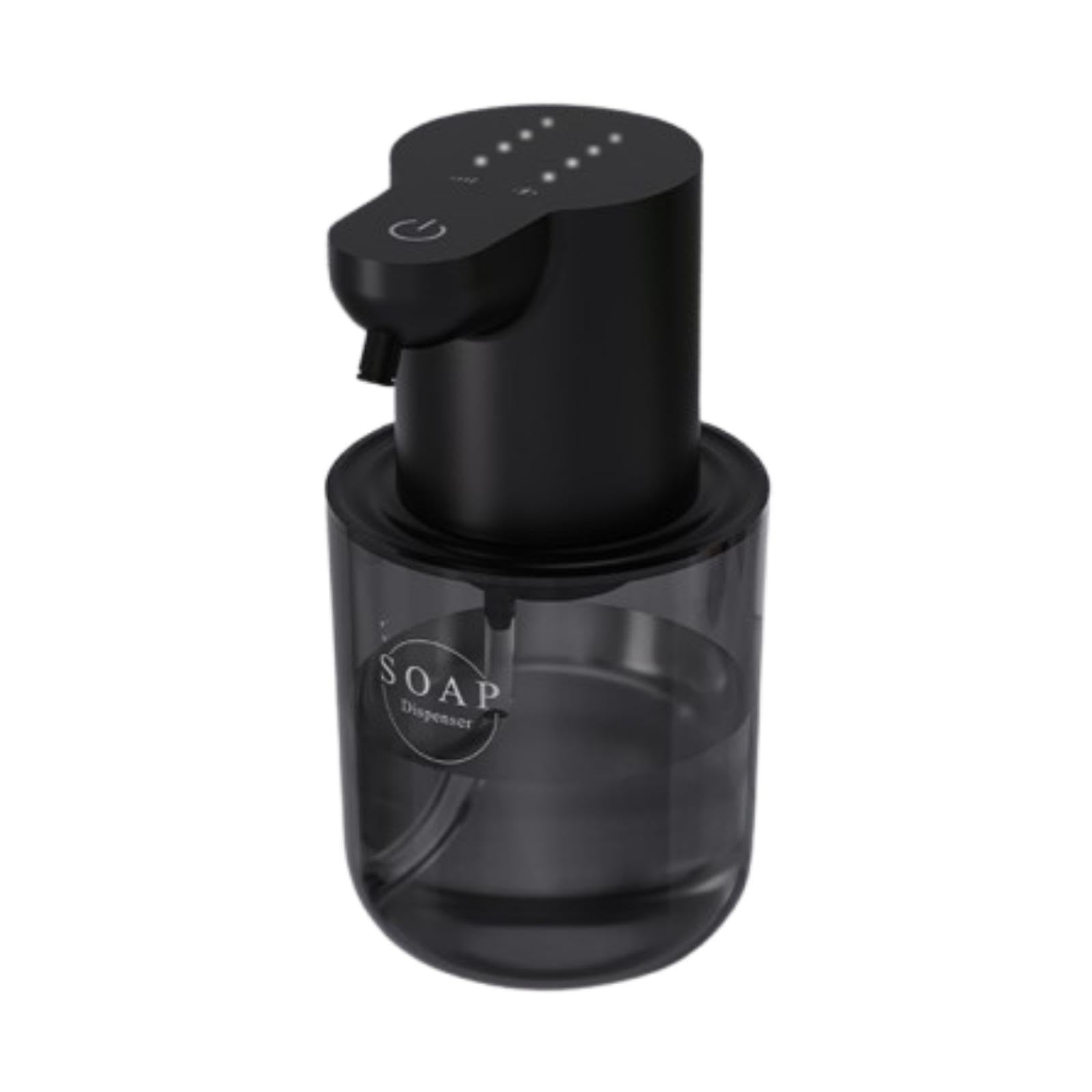 Dispensador Automático de Jabón, Bomba con Eléctrico, Capacidad de 400 Ml, Dispensador de Jabón de Manos Inteligente Recargable para Restaurant, Tipo de Espuma Negro, Individual
