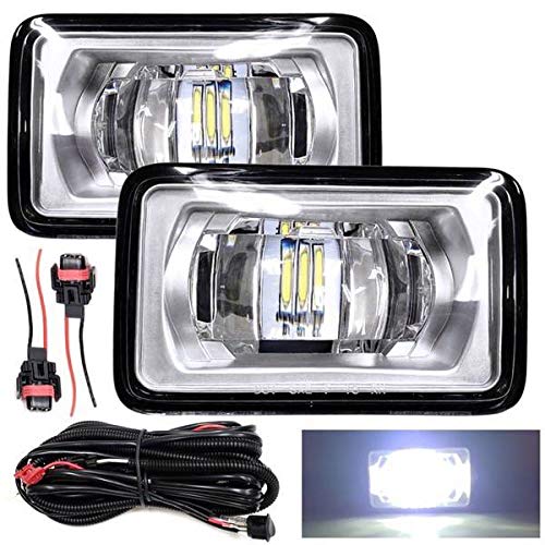 UFRAME Fits 2015 2016 2017 Ford F150 & 2017 2018 Ford F-250 F-350 Super Duty 6000K LED Fog Light Set Kit w/Wiring/Switch