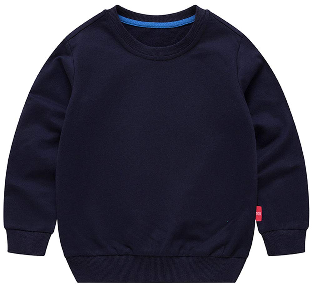 PTPuke Toddler Boys Girls Solid Cotton Thin Sweatshirt Long Sleeve top T-Shirts