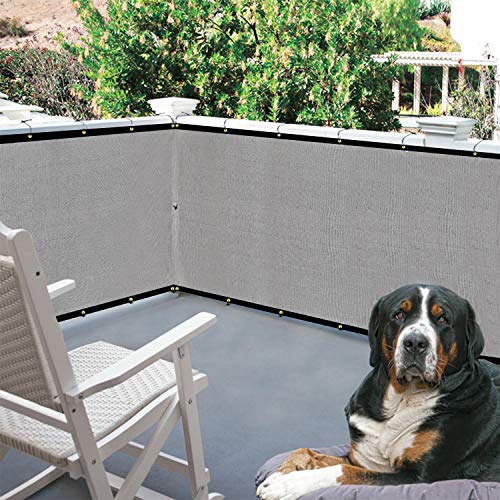 Image of DearHouse Balcony Privacy Screen Cover, 3.5ft x16.5ft Privacy Screen Balcony Shield for Porch Deck Outdoor Backyard Patio Balconys, Includes 35 pc Cable Ties