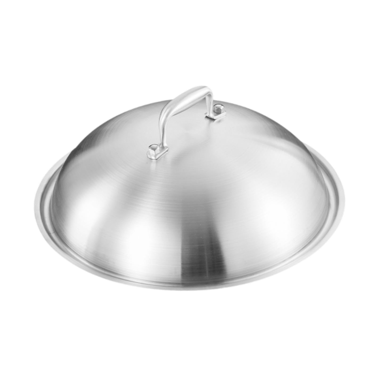 Qectial Tapa de Acero Inoxidable Universal Cubierta para Sartén Olla Superficie Pulida Antirayaduras Apta para Lavavajillas Adecuada para Fiestas y, 28 Cm de Diámetro