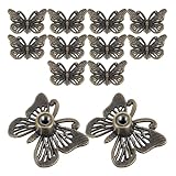 Forma a farfalla unica: pomelli per cassetti e ante dei mobili, la forma a farfalla aggiunge un tocco decorativo ai cassetti e alle ante dei mobili, rendendo il tuo spazio domestico più elegante, pomelli per cassetti a farfalla in argento, maniglie per cassettiere