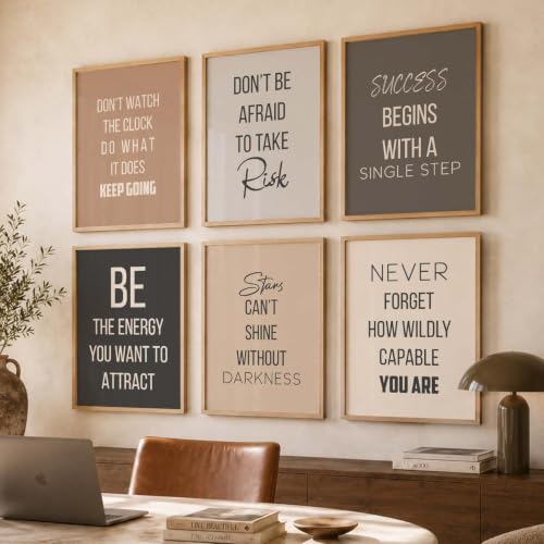 Image of kotart Inspired poster Motivational Quotes | Wall Hanging frames for Living Room | Bedroom | Office | Gift | Decoration frames for Home | Painting wall Decor - Set of 6 Multicolo (10x13 inch, C)