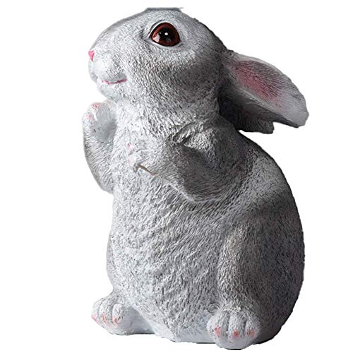 Figurines lapin ZXQUEGF ornements pelouse durables en résine B