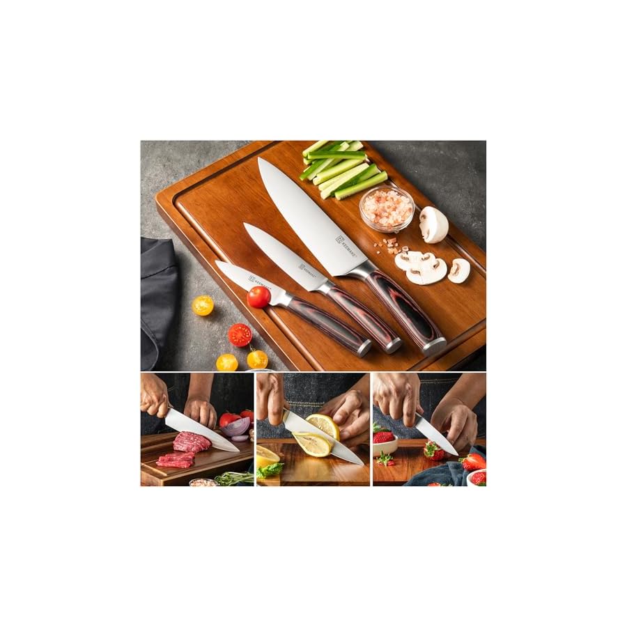 KEEMAKE-Knife-Set-Kitchen-Knives-14116-High-Carbon-Stainless-Steel-Professional-Chef-Knife-Set-of-3-Razor-Sharp-Japanese-Cooking-Knife KEEMAKE Knife Set Kitchen Knives - 1.4116 High Carbon Stainless Steel Professional Chef Knife Set of 3 - Razor Sharp Japanese Cooking Knife