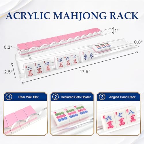 4 Set de Soportes Acrílicos para Mahjong con Empujadores Integrados miniatura 2