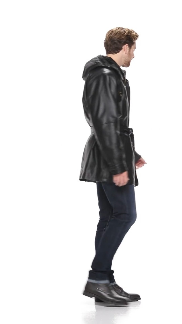 Victory Outfitters Men's 3/4 Length Genuine Leather Coat