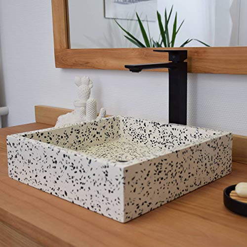 Ocean Line Vasque à Poser en terrazzo crème, Arlecchino