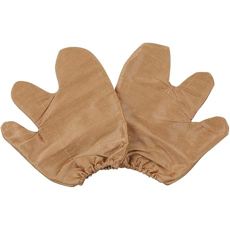 HealthAndYoga™ Silk Garshana Ayurvedic Massage Gloves