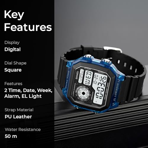 Image of SKMEI Men's Digital Sports Waterproof Wrist Watch with Dual Time Chronograph Countdown Alarm Backlight - 1998