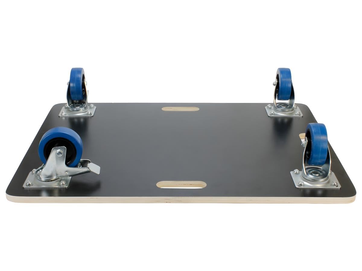 ECD Germany Chariot à roulettes avec 2 à Frein - 60 x 80 cm - Jusqu'à 800 kg - Plaque de sérigraphie - Roues en Caoutchouc Pivotantes - Transport de Meubles - Aide au Transport - Chariot Déménagement