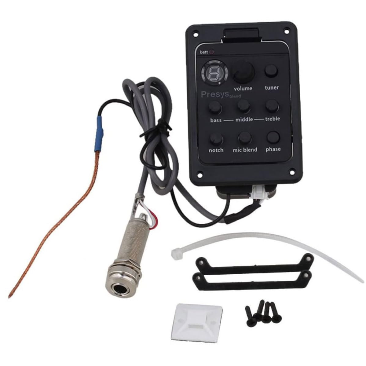 Pastilla de preamplificador de Guitarra, Pastilla de Ecualizador de Guitarra acústica, Pantalla Digital para Folk acústico | Sintonizador de preamplificador