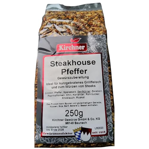 Steakhouse Pfeffer - 1a Kirchner Gewürze - 49665-250g Beutel