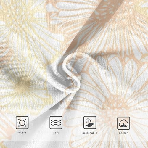 Cotton Girls Underwear Toddlers Floral Daisies Flowers Beige Girl Panties Cute Designer Kids Briefs Undies 2t3