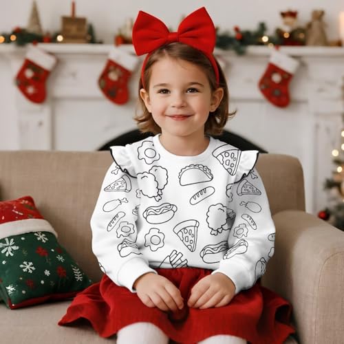 Color Your Own Crewneck Sweatshirts for Toddler Girls Long Sleeve Shirts Fall Clothes Tops Crafts3