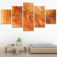 SIGNWIN 5 Panel Canvas Wall Art Modern Art Abstract Contemporary Edgy Mixed Media Multicolor Patterns for Home Decorations Ready to Hang - 60