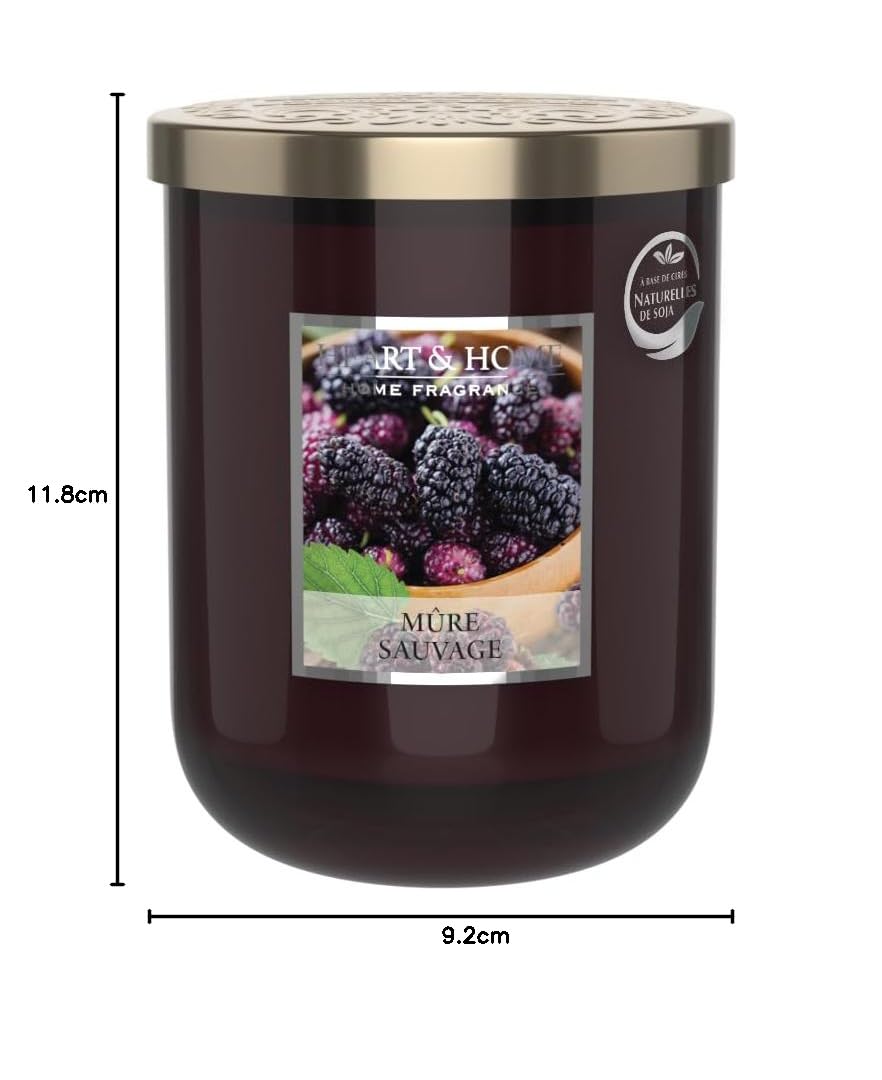 Candela Profumata Agrumi - Cera Di Soia Naturale, Vaso Vetro, 75 Ore Di Durata - Foto 11