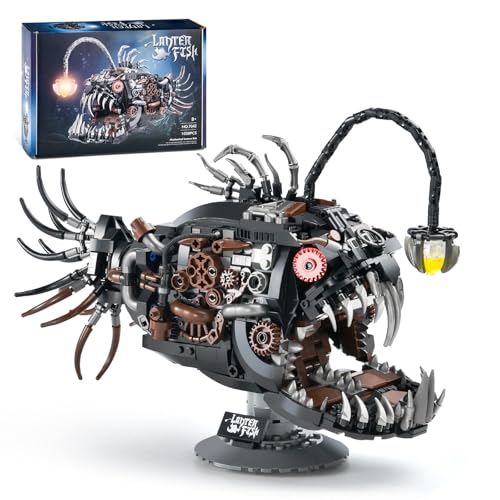 XITALAXU Mechanical Fish Building Sets,Ocean Animal Collection Toy,Adults Home or Office Decor,STEM Building Gift for Teens Boys and Girls 8-14 (1038PCS)