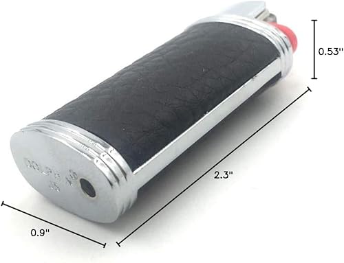 Miniatura 10 de Funda de cuero de metal para encendedor BIC Mini J5