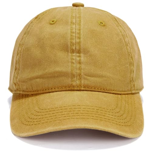 Image of Edoneery Men Women Baseball Cap-Low Profile Adjustable Washed Cotton Golf Dad Hat
