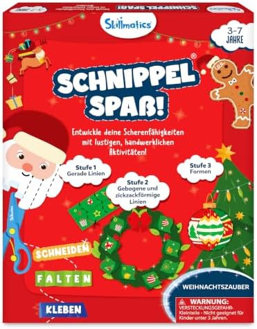 Skillmatics Scherenfähigkeiten Aktivitätsbuch-Schnippel Spaß! | 25 lustige Kreativaktivitäten für Vorschulkinder, 2 kindersichere Scheren, Geschenk für Kinder im Alter von 3-7 Jahr