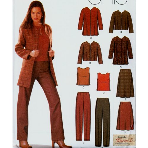 Patron Simplicity 5921 blouse et jupe pour coudre soi-même des vêtements ajustés