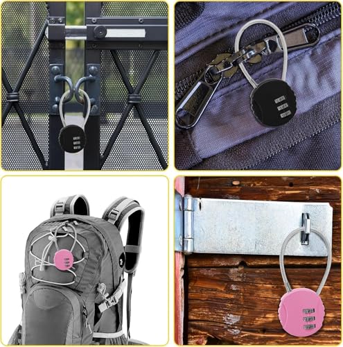 Image of 3 Digit Travel Luggage Combination Lock, Gym Padlock Mini Combination Waterproof Resettable Bag Luggage Gate Padlock Outdoor for School Locker Backpack Travel Toolbox Storage (Silver)