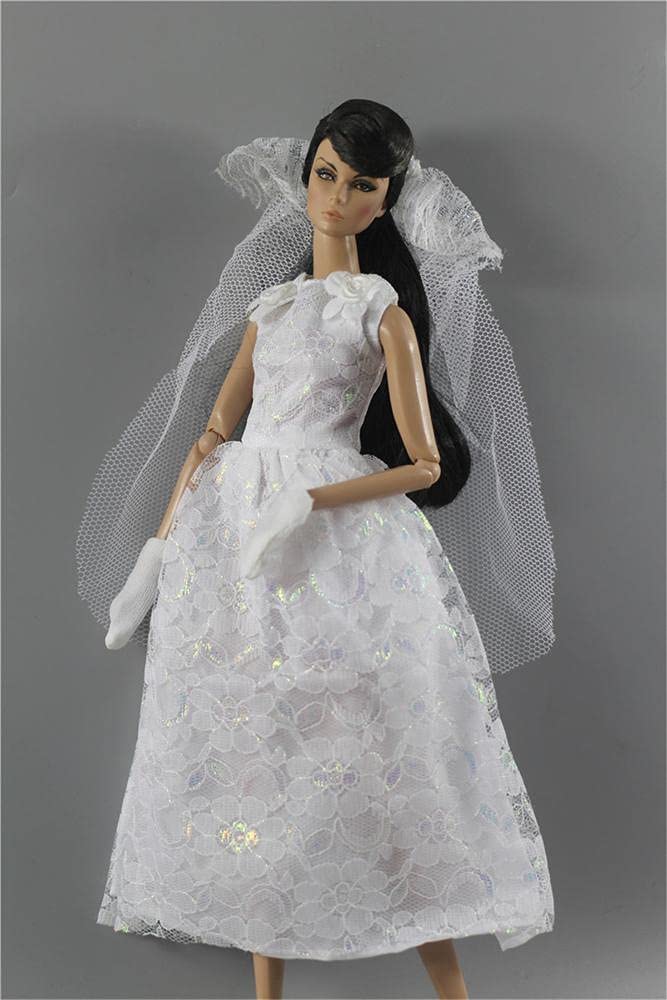 Abito Da Ballo Per Bambole Curvy. Abito Da Sposa Da 12 Pollici Con - Foto 8