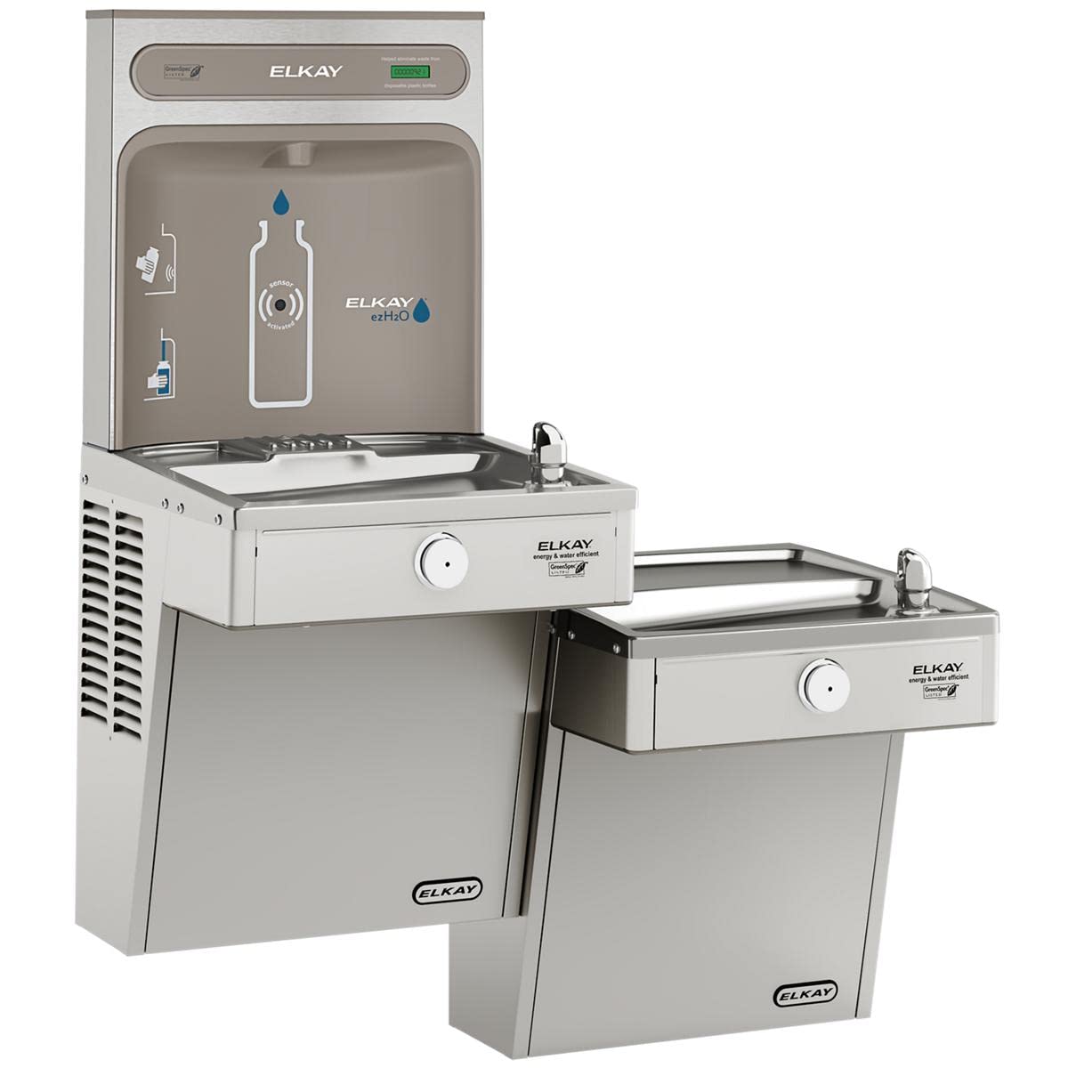 Elkay VRCGRNTL8WSK Cooler, 36.13 x 18.63 x 46.25 inches, Bi-Level Bottle Filling Station / SOLD AS IS / POSSIBLY INCOMPLETE / PREVIEW FOR CONDITION 
