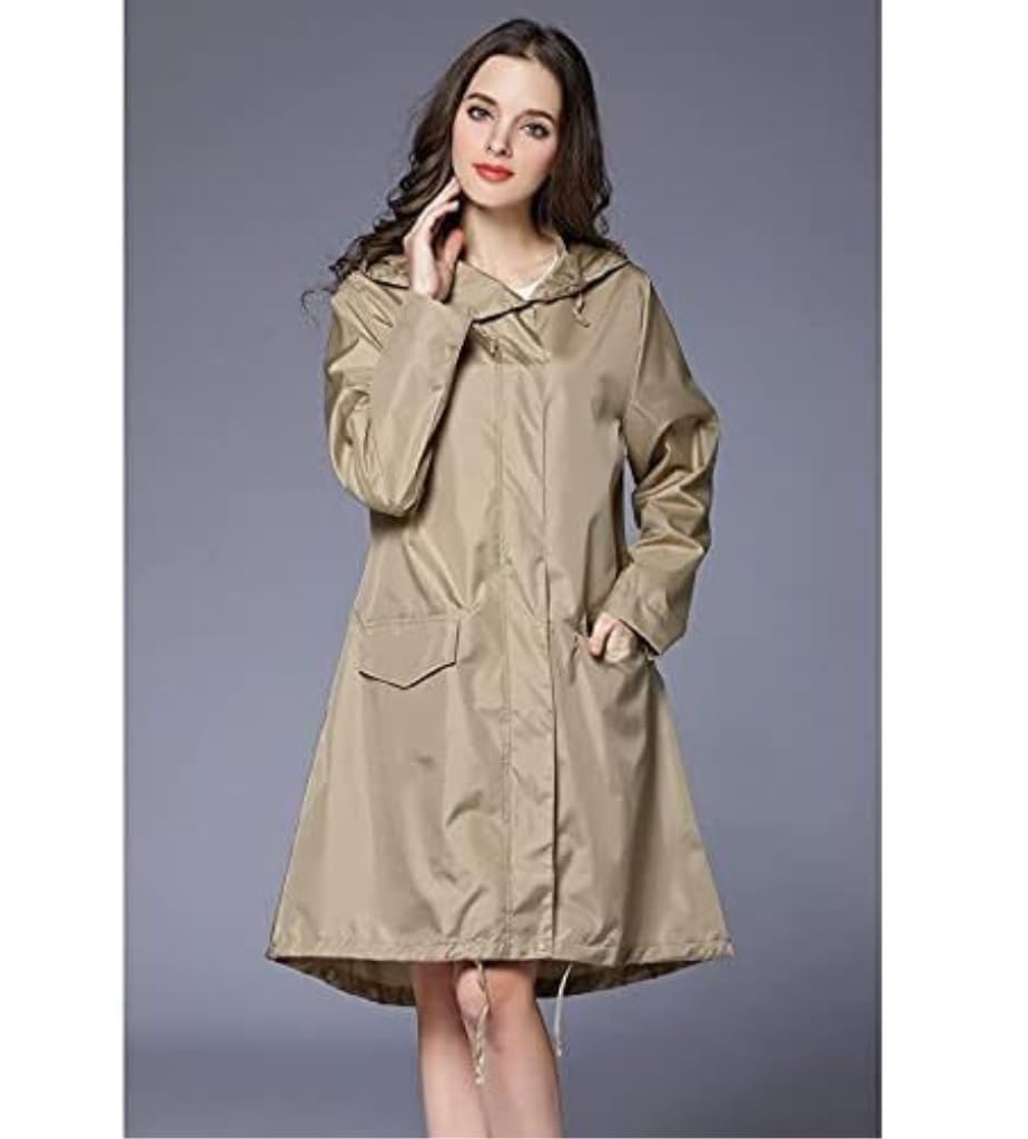 Chubasquero Chubasquero para Mujer, Poncho, Transpirable, Largo, Portátil, Repelente Al Agua, Ropa Impermeable Ponchos De Lluvia Impermeables(M)