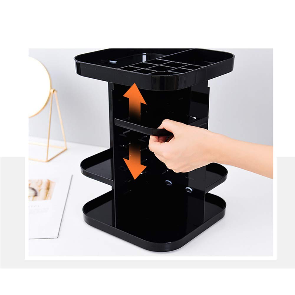 Caja Organizador de Maquillaje 360° Giratorio, Grande Capacidad Cosméticos Organizadores con Bolso para Dresser Baño, Regalo para Niñas Mujeres Saludable