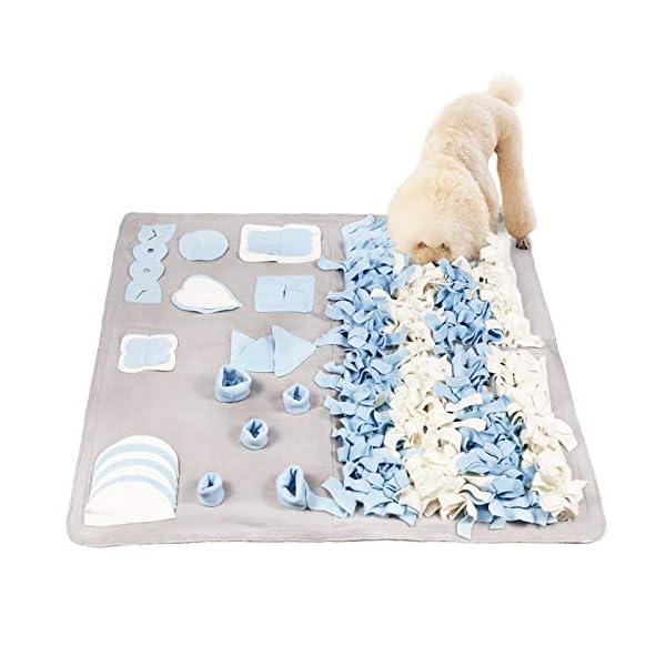 Stellaire Chern Snuffle Mat for Small Large Dogs Nosework Feeding Mat (39.4″ x 39.4″) Easy to Fill and Machine Washable Training Mats Pet Activity/Toy/Play Mat, Great for Stress Release – L Stellaire Chern Snuffle Mat for Small Large Dogs Nosework Feeding Mat (39.4″ x 39.4″) Easy to Fill and Machine Washable Training Mats Pet Activity/Toy/Play Mat, Great for Stress Release – L