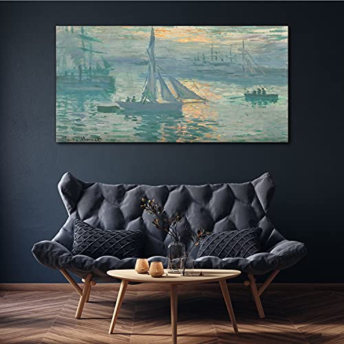 Impression décoration murale toile 140x70cm Sunrise Marine