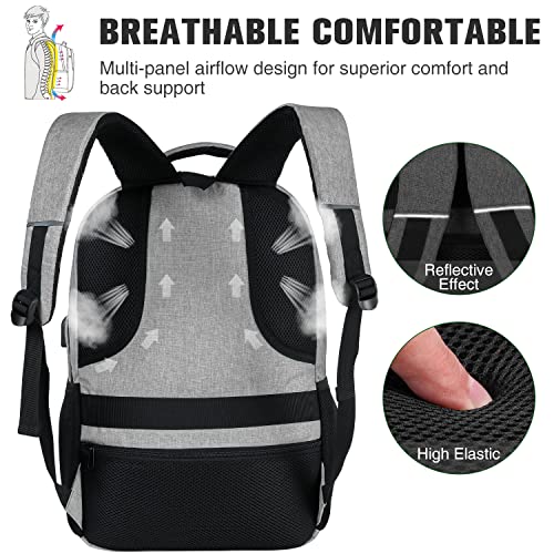 Image of Paude Backpack School,17.3 Inch Travel Laptop Backpack,Bookbag for Teen Boys College Backpack with USB Charging Port,Waterproof
