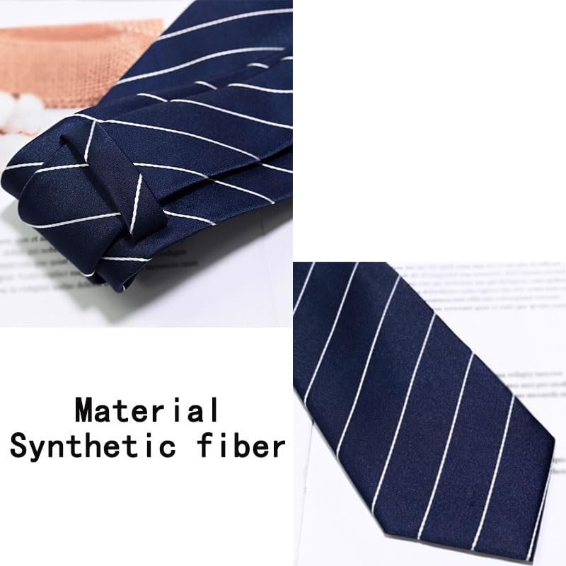 Man Business Formal Wear Oblique Stripes Tie Set Transparent Gift Box Gift-giving Wedding Festival