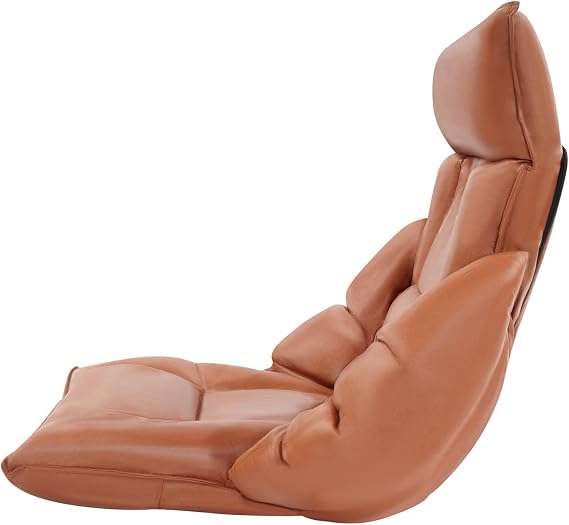 Foldable Lazy Sofa Bed, 5-Poistion Cushioned Adjustable Floor Lazy Sofa Chair, Folding Chair Beds, Cozy Tatami Human Dog Beds Perfect for Living Room, Bedroom