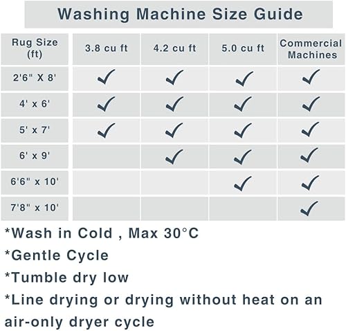 Miniatura 5 de Vernal Peoria - Alfombra antideslizante lavable a máquina, no se desprende, para sala de estar, dormitorio, comedor, pasillo, cocina, apta para
