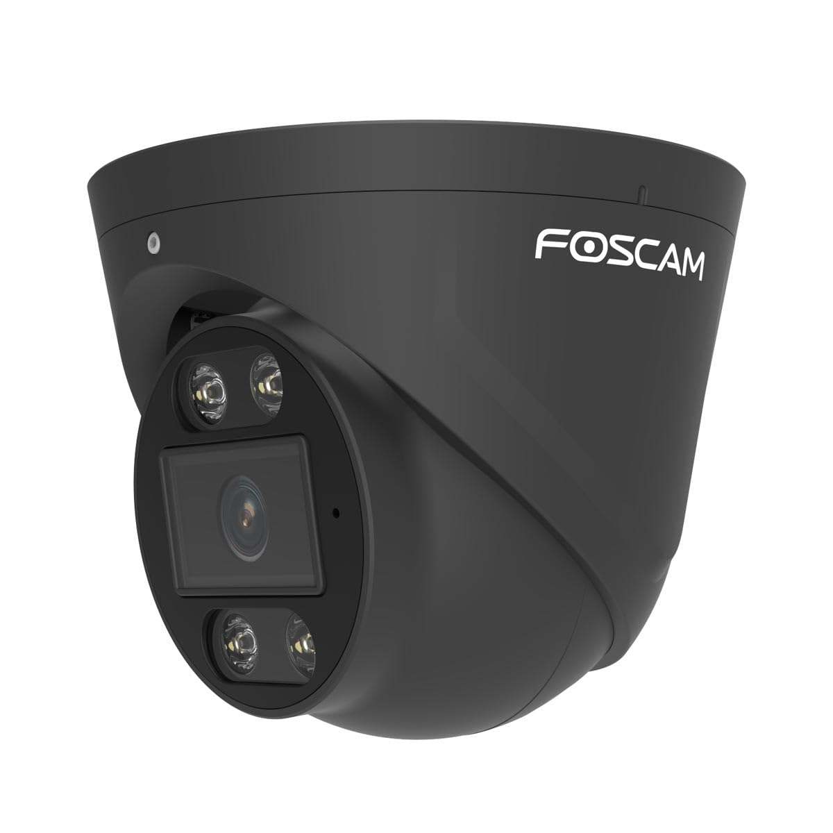 8 MP PoE Outdoor IP-Dome-Kamera mit Lichtspots und Sirene - Foscam T8EP Schwarz