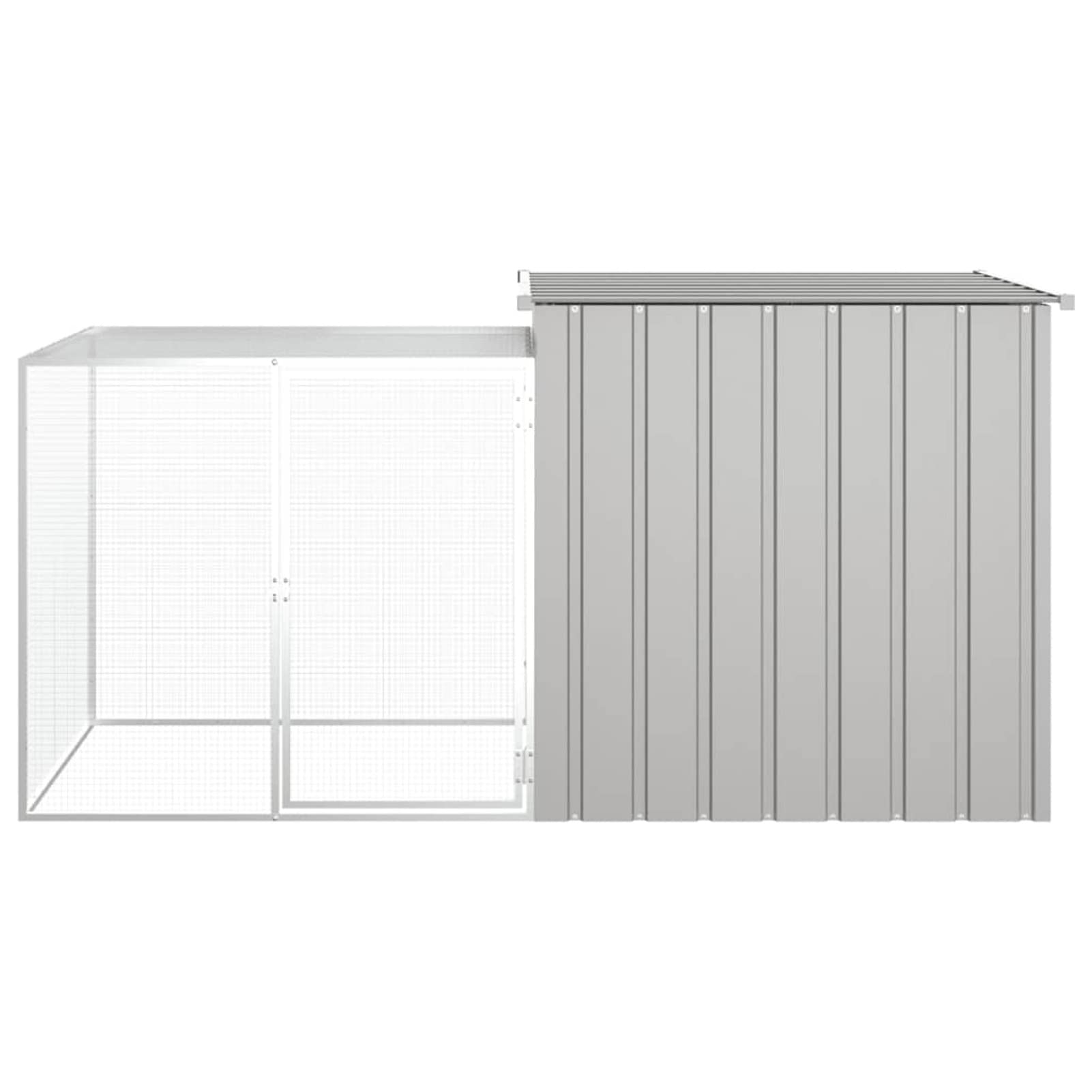 Jaula de gallinas Acero galvanizado Gris 200x91x100 cm, Chaduof Jaulas para Conejos, Jaula Cobaya, Jaula Hamster, Jaula para Gatos, Jaula Chinchilla, Recinto para Conejos - SPU:171546