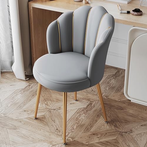 Sgabello Da Trucco Moderno Con Schienale - Acciaio Carbonio E Spugna, 31x74cm, 6 Colori - Foto 8