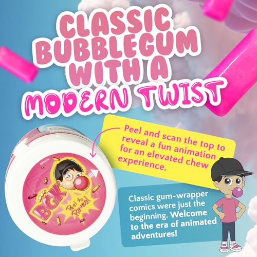 Image of Bubblegum Kids Original Blend Sugar Free Gum | Classic Bubblegum Flavor, Sugarless Gum with Xylitol | Vegan, Low Calorie Candy for Kids & Adults | Resealable Bag, 55 Pieces Per Pack, 3 Pack