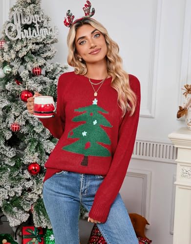 Alsol Lamesa Women's Cute Heart Sweater Long Sleeve Crewneck Pullover Ribbed Knit Casual Sweaters2