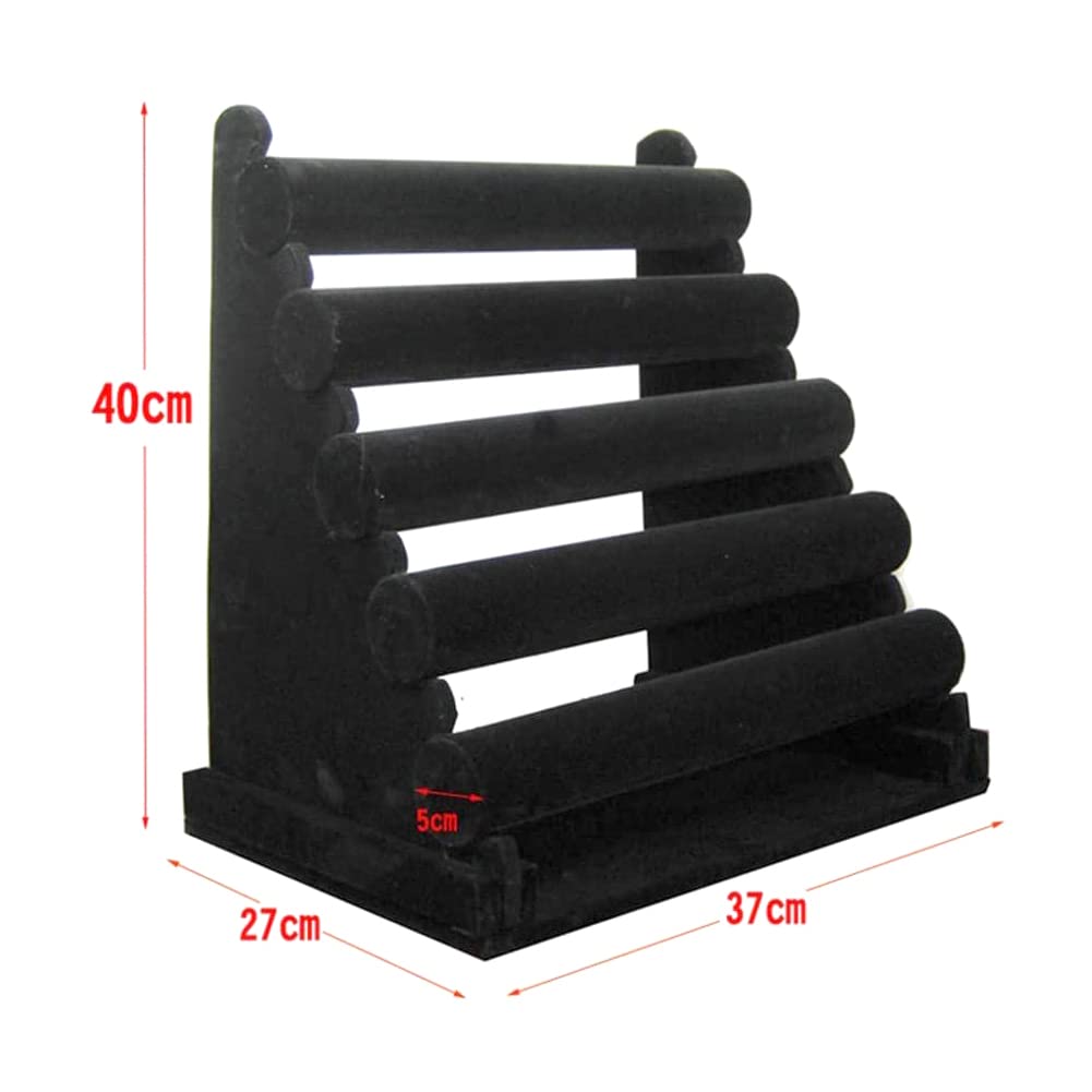 Supporto Bracciali In Velluto Con 3 Ripiani Rimovibili - Espositore Gioielli Elegante Per Donne - Foto 9