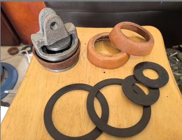 Schwengelpumpe Ersatzteile Typ 75 Handpumpe Kolben mit Ledermanschette und Gummidichtungen Komplett für Wasserpumpen Gartenpumpe Handschwengelpumpe