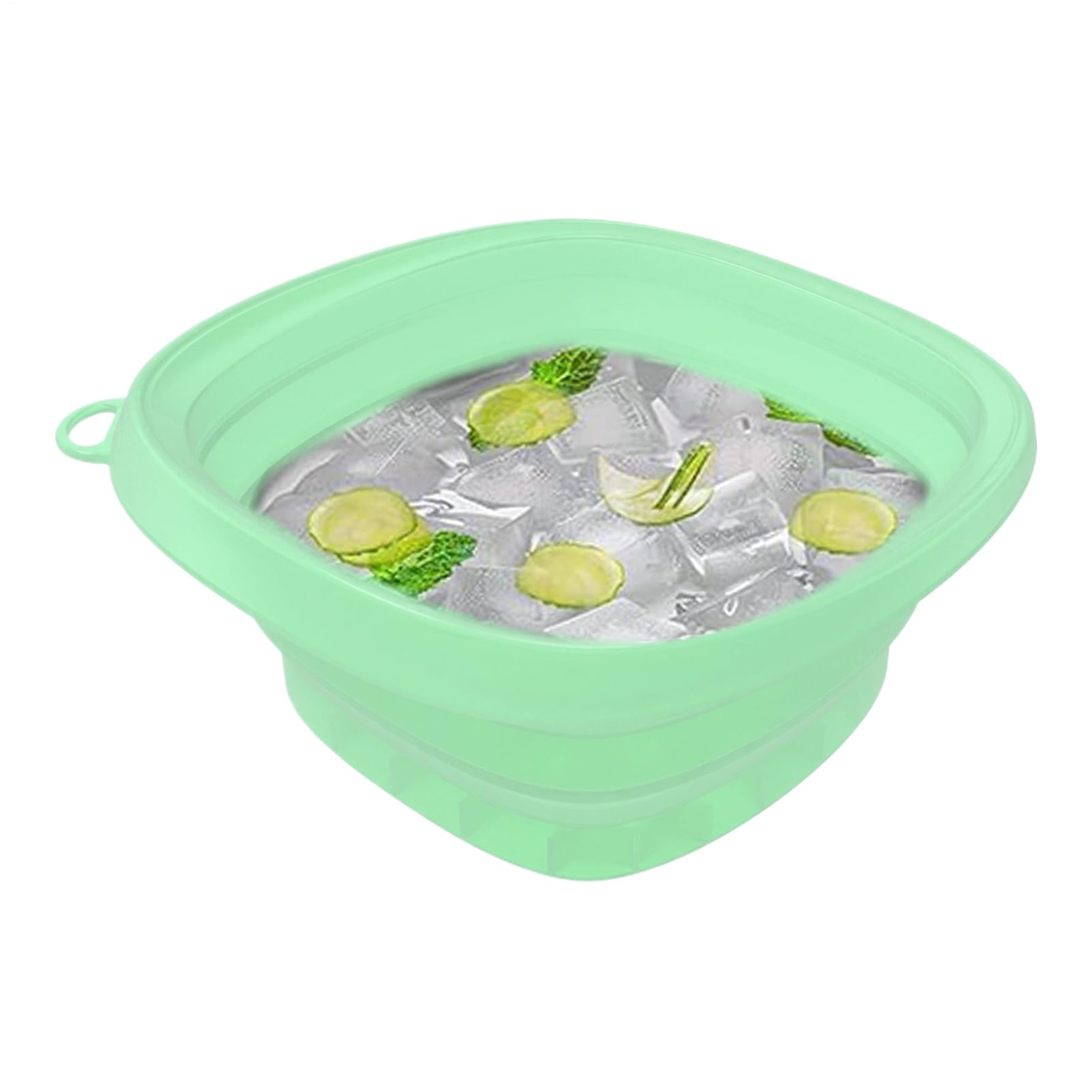 Genérico Cuenco Facial Para Hielo - Baño Frío Facial para Rostro - De Silicona Con Bandeja Integrada Para Cubitos Plegable Para Cuidado De La Piel Spa Y Hogar