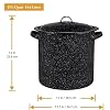Granite Ware 15.5-Quart Stockpot, Large Capacity for Soups, Stews, Pasta - Durable Graniteware with Non-Stick Surface for Easy Cleaning - Chip-Resistant & Even Heat Distribution (Speckled Black) #2